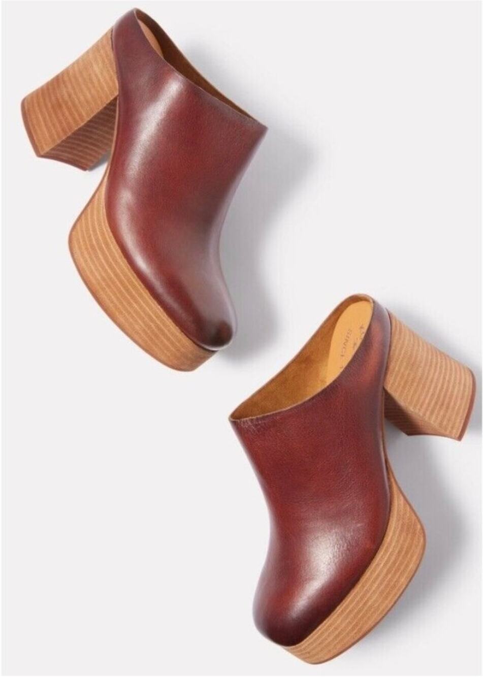 Kork Ease Veronica Leather Clogs Brown 9
